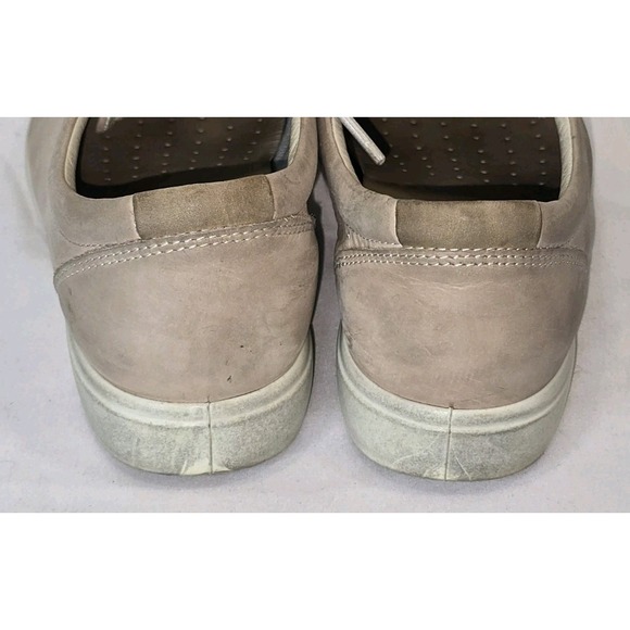 Ecco Soft  Shoes Women's Size 7 Light Beige‎ Leather Lace Up Casual - Picture 6 of 8
